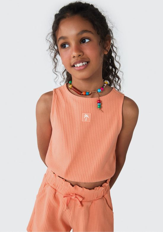 Foto do produto: Conjunto Curto Infantil Menina - Laranja