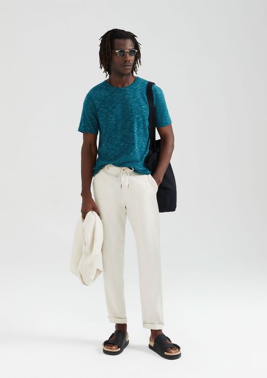 Foto do produto: Camiseta Básica Masculina Regular Em Malha Jet Com Bordado - Verde