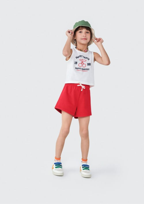 Foto do produto: Conjunto Curto Infantil Menina - Off white