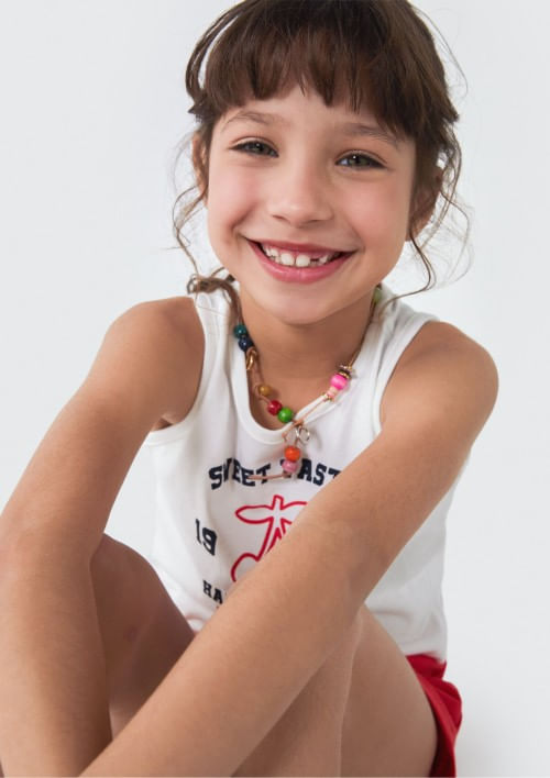 Foto do produto: Conjunto Curto Infantil Menina - Off white