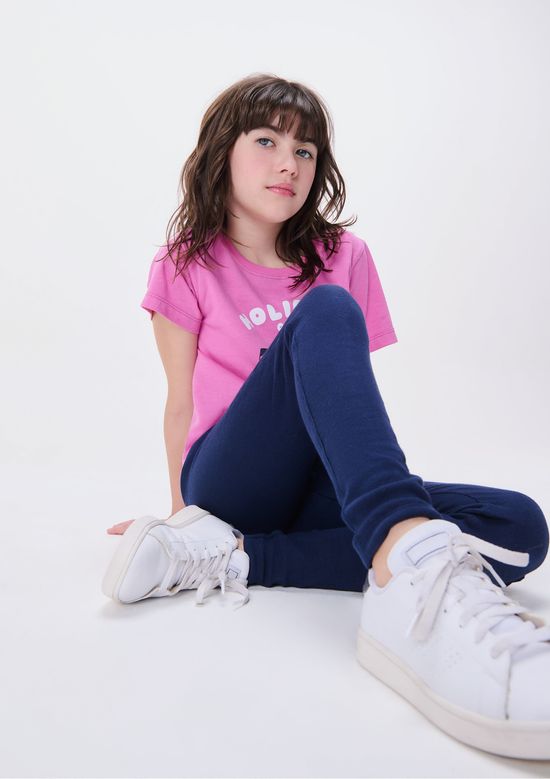 Foto do produto: Calça Legging Básica Infantil Menina Em Ribana - Azul