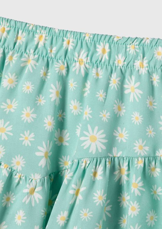 Foto do produto: Saia Shorts Infantil Estampada Floral - Verde