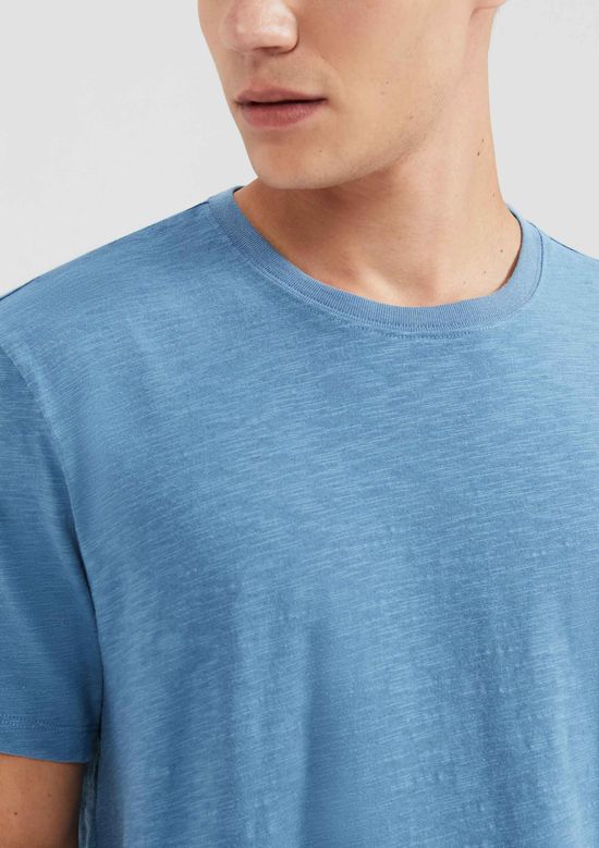 Foto do produto: Camiseta Masculina Comfort Em Malha Flamê - Azul