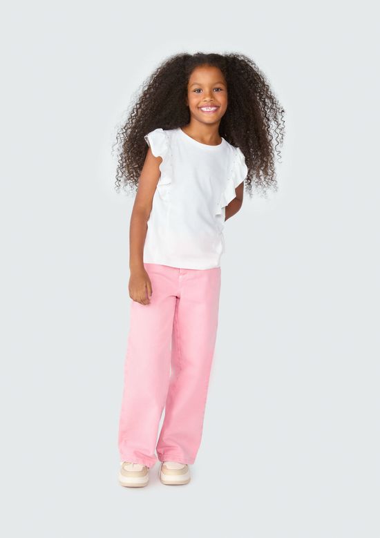 Foto do produto: Blusa Infantil Menina Com Babados - Off white