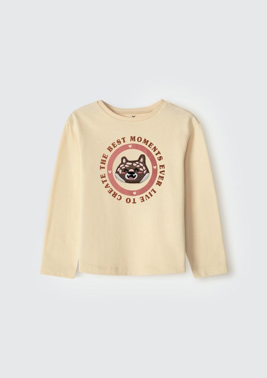 Foto do produto: Blusa Infantil Menina Toddler Com Aplique - Amarelo