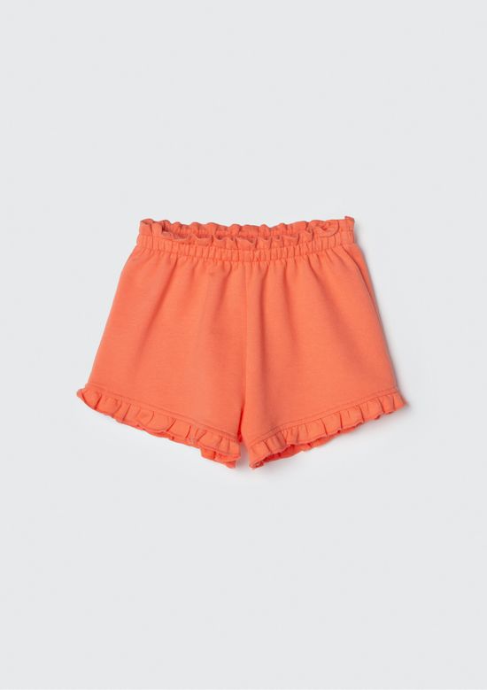 Foto do produto: Shorts Infantil Menina Toddler Em Moletom - Laranja