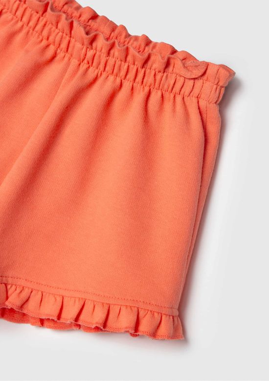 Foto do produto: Shorts Infantil Menina Toddler Em Moletom - Laranja