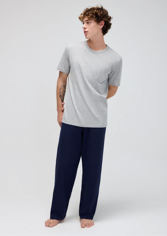 Foto do produto: Pijama Longo Masculino Com Bolso - Cinza