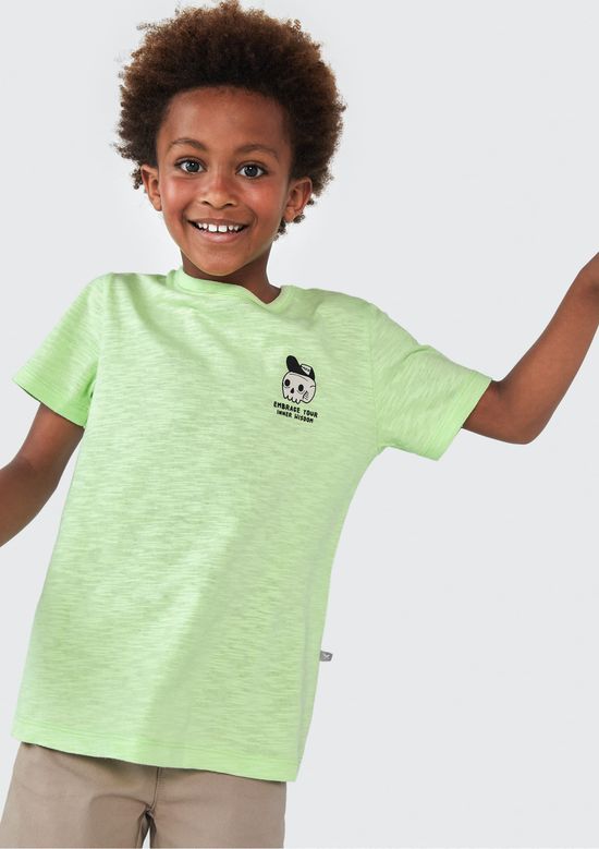 Foto do produto: Camiseta Infantil Menino Estampada Flamê - Verde