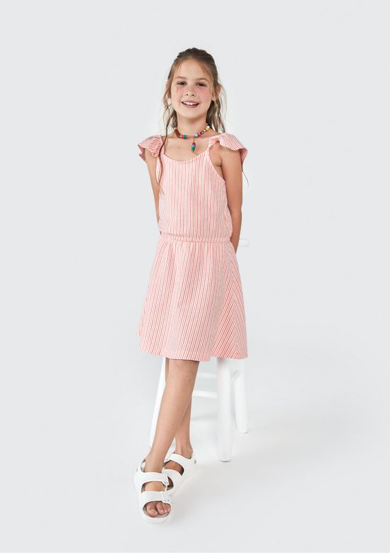 Foto do produto: Vestido Infantil Listrado - Rosa