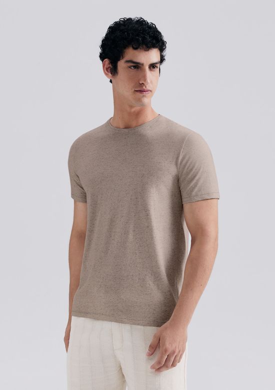 Foto do produto: Camiseta Básica Masculina Manga Curta Bossa - Bege