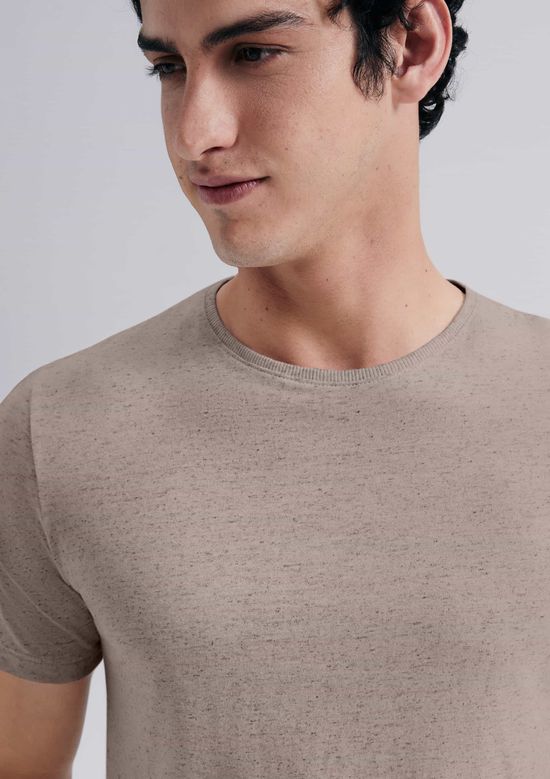 Foto do produto: Camiseta Básica Masculina Manga Curta Bossa - Bege