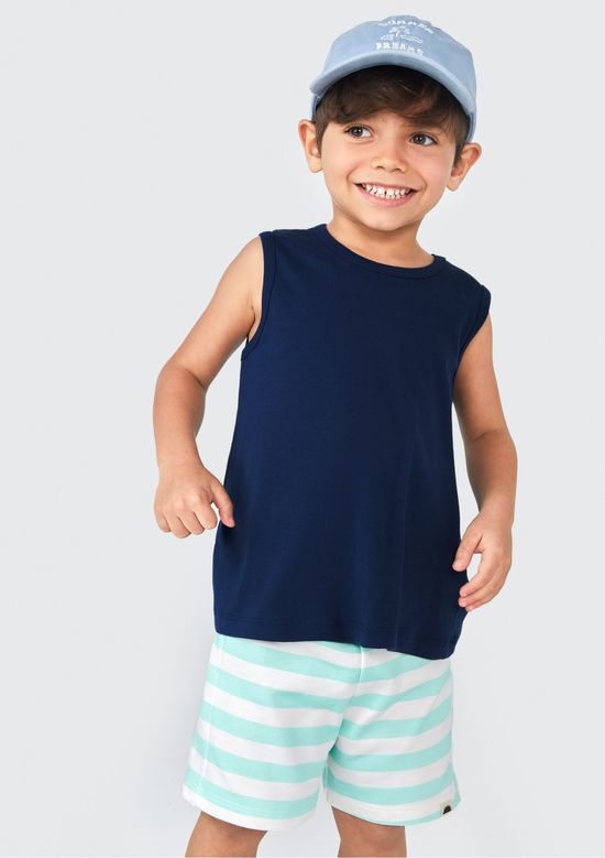 Foto do produto: Shorts de Moletom Infantil Menino Toddler Estampado - Azul