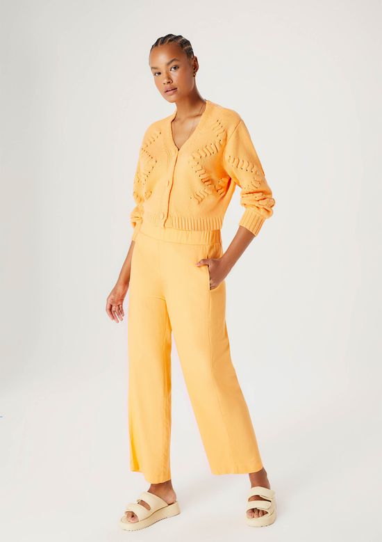 Foto do produto: Cardigan Feminino Em Tricô - Laranja