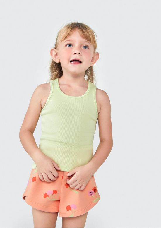 Foto do produto: Shorts Infantil Menina Toddler Estampado - Laranja