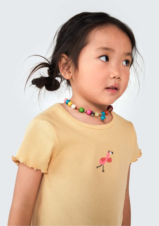 Foto do produto: Blusa Infantil Menina Toddler Com Bordado - Amarelo