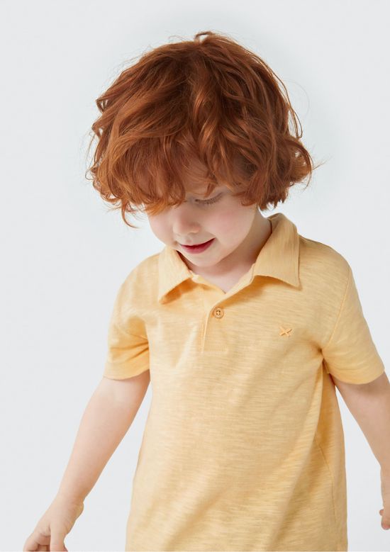 Foto do produto: Camiseta Básica Polo Infantil Menino Toddler - Amarelo