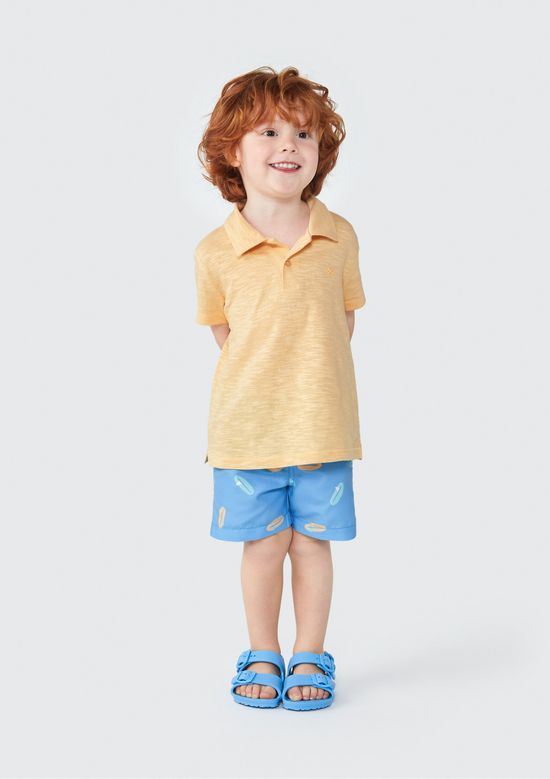 Foto do produto: Camiseta Básica Polo Infantil Menino Toddler - Amarelo