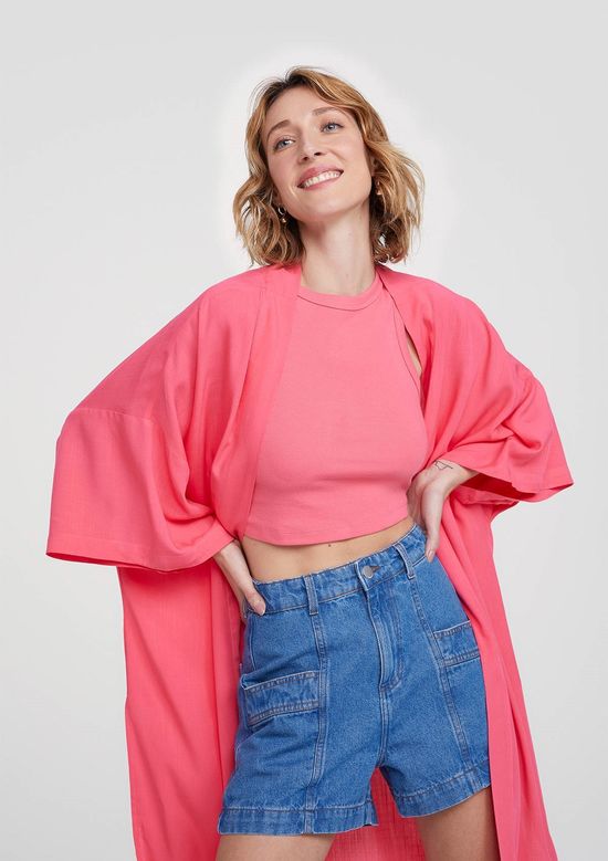 Foto do produto: Kimono  Feminino Alongado - Rosa