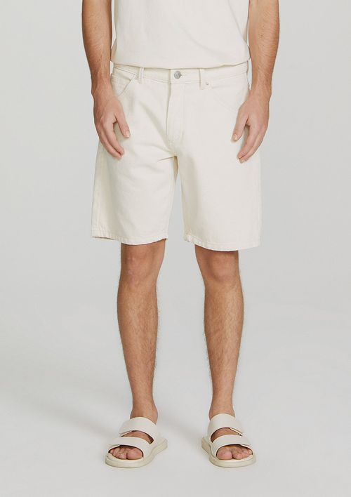 Bermuda Em Sarja Masculina Comfort - Off White