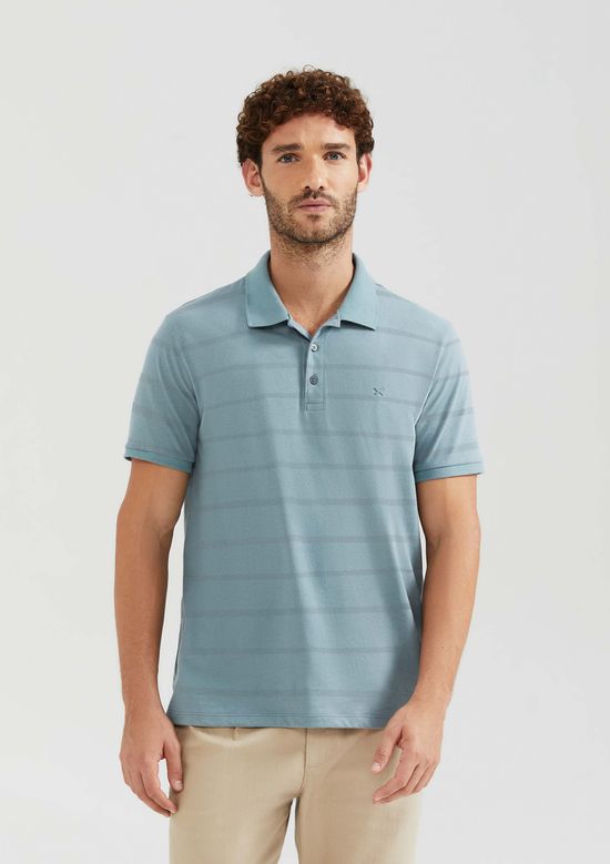 Foto do produto: Camisa Polo Masculina Manga Curta Com Bordado - Azul