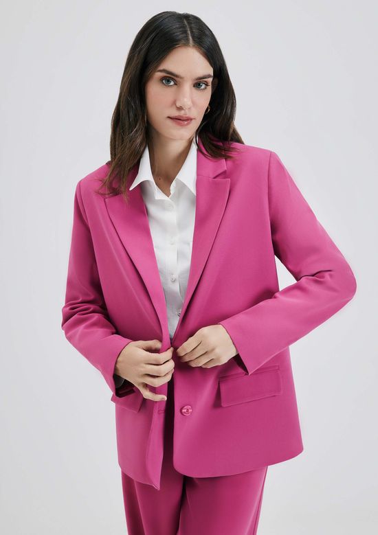 Foto do produto: Blazer Feminino Oversized Em Crepe Hering + NV - Rosa