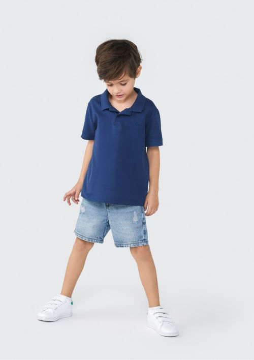 Foto do produto: Bermuda Jeans Infantil Menino Toddler - Azul