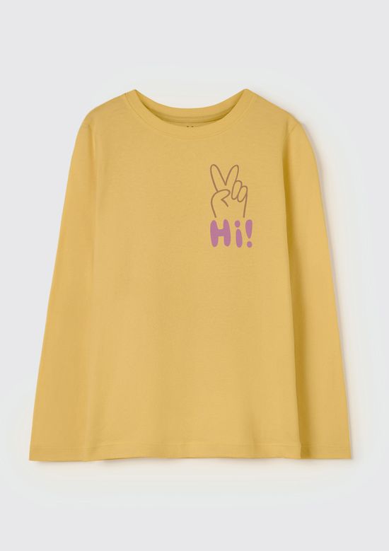 Foto do produto: Blusa Infantil Menina Manga Longa Com Estampa Hering Kids - Amarelo