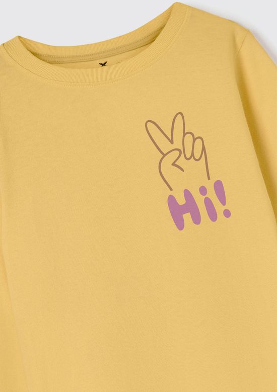 Foto do produto: Blusa Infantil Menina Manga Longa Com Estampa Hering Kids - Amarelo