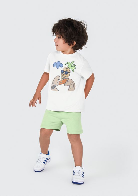 Foto do produto: Conjunto Curto Infantil Menino Toddler - Branco