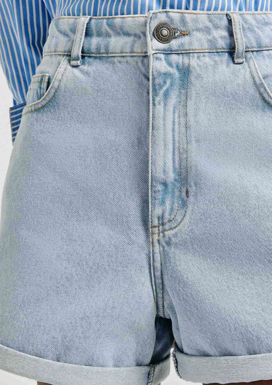 Foto do produto: Shorts Jeans Feminino Cintura Alta - Azul