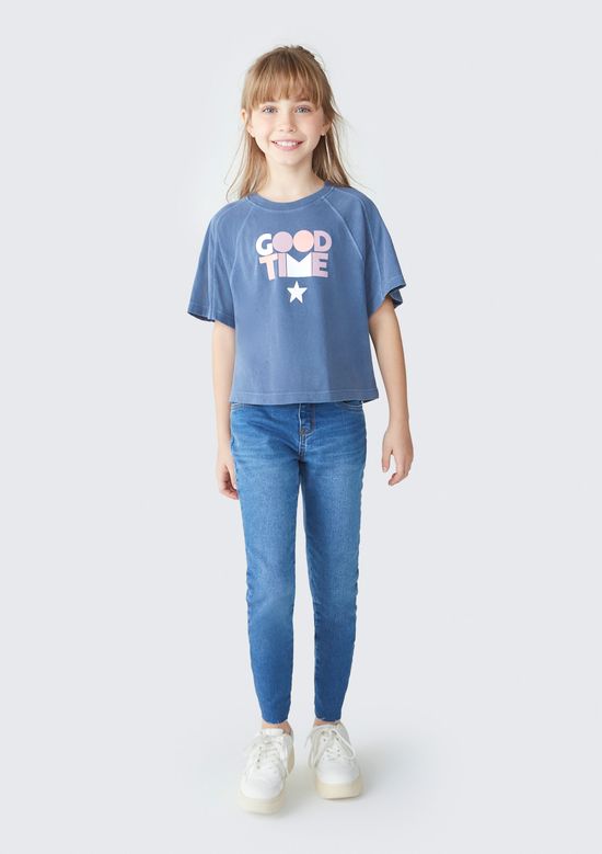 Foto do produto: Calça Jeans Infantil Menina Skinny - Azul