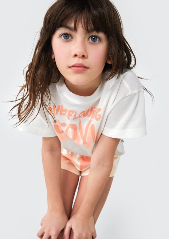 Foto do produto: Conjunto Infantil Menina Curto Estampado - Off white