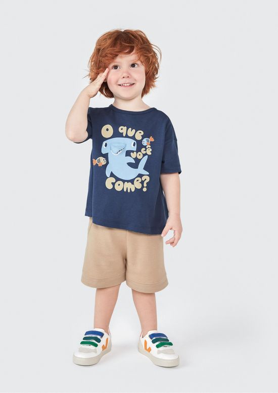 Foto do produto: Camiseta Infantil Menino Toddler Com Estampa Interativa - Azul