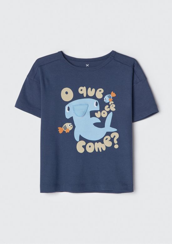 Foto do produto: Camiseta Infantil Menino Toddler Com Estampa Interativa - Azul