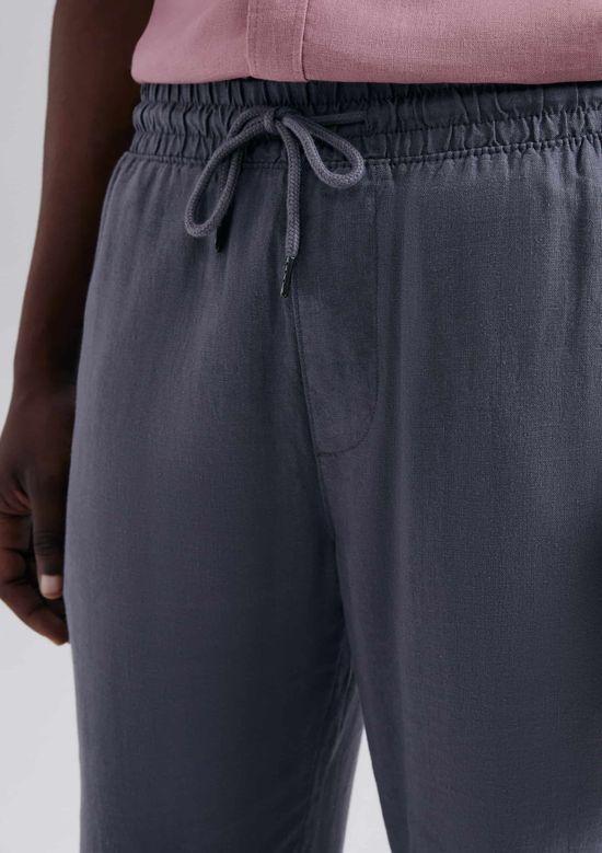 Foto do produto: Calça Básica Masculina Taper Em Linho - Cinza