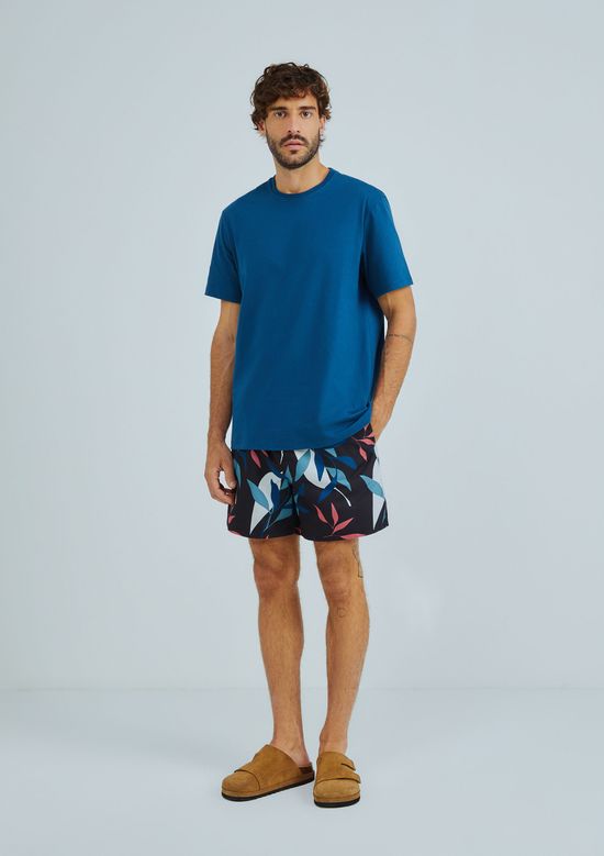 Foto do produto: Shorts Praia Masculino Estampado - Preto