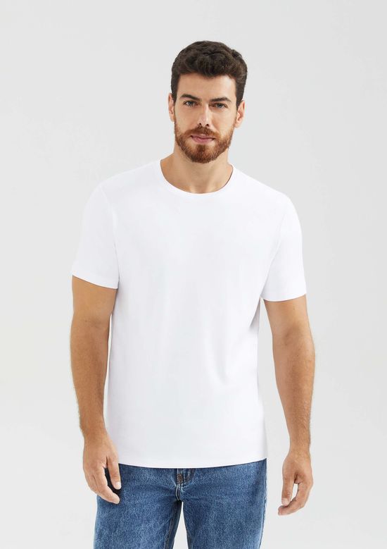 Foto do produto: Camiseta Masculina Manga Curta Super Cotton Pima - Branco