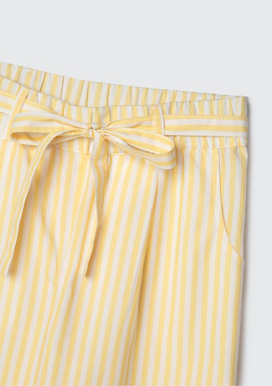 Foto do produto: Calça Infantil Menina Reta Em Fio Tinto - Amarelo