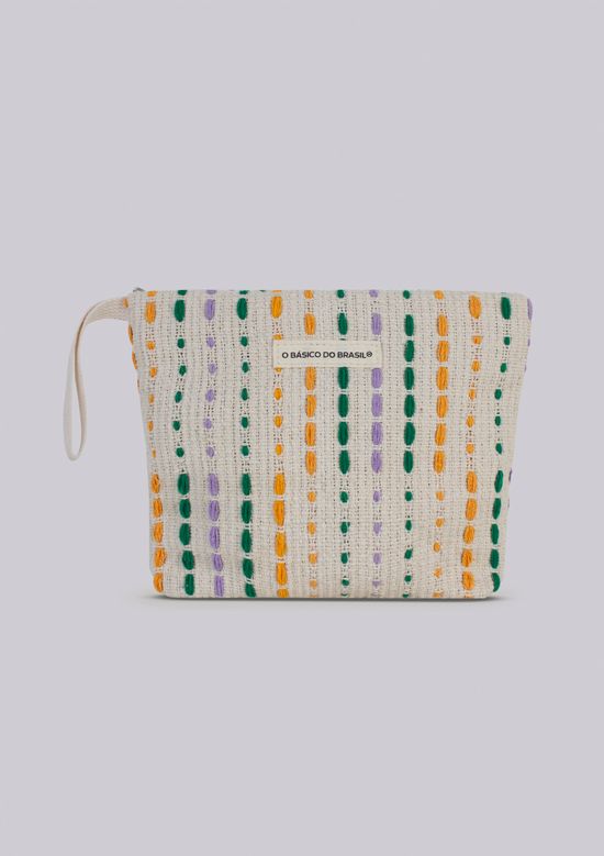 Foto do produto: Necessaire Feminina Texturizada Multicolorida - Creme