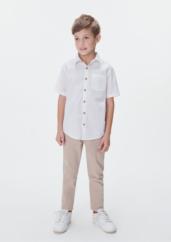 Foto do produto: Camisa Infantil Menino Manga Comfort - Branco