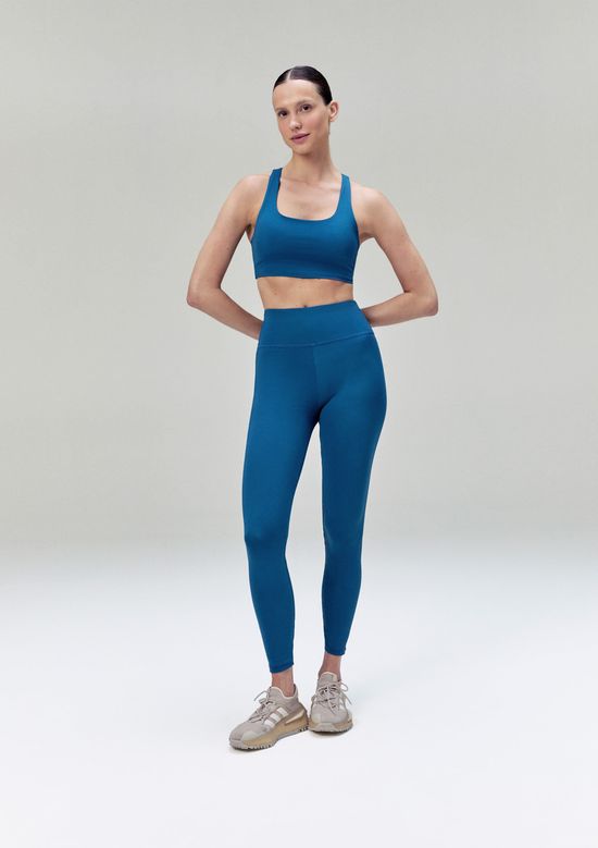 Foto do produto: Calça Legging Esportiva Feminina Com Fio Lycra - Azul