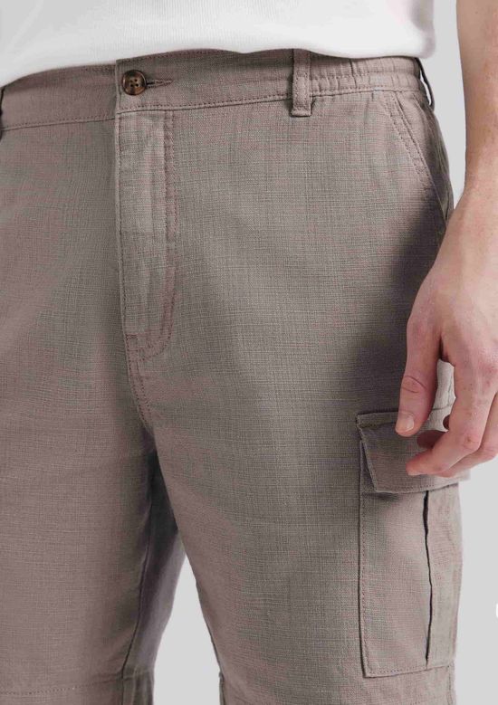 Foto do produto: Bermuda Masculina Chino Cargo Texturizada - Bege