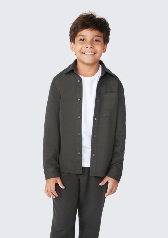 Foto do produto: Camisa Infantil Menino Comfort - Cinza