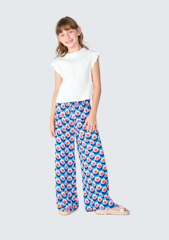 Foto do produto: Calça Infantil Menina Wide Leg - Azul