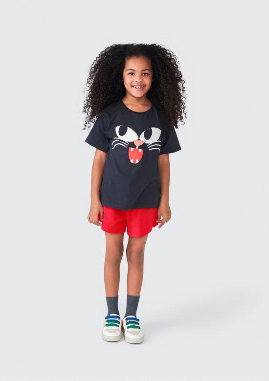 Foto do produto: Camiseta Infantil Unissex Com Apliques - Cinza