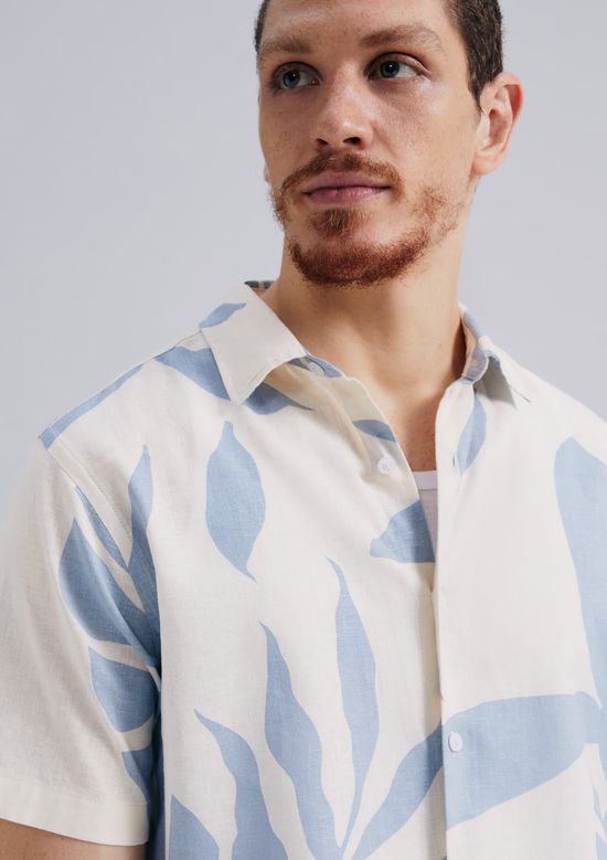 Foto do produto: Camisa Masculina Estampada Manga Curta - Off white