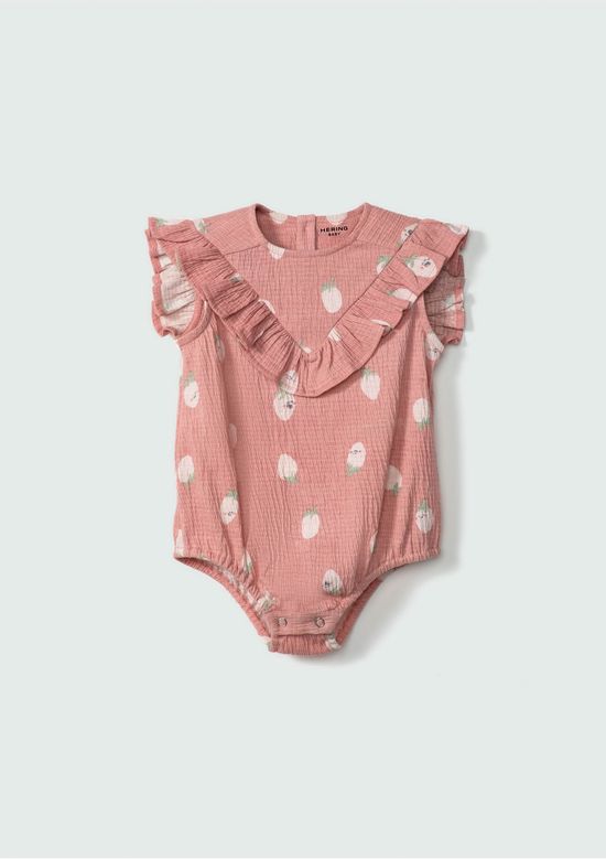 Foto do produto: Body Regata Bebê Menina Estampado - Rosa