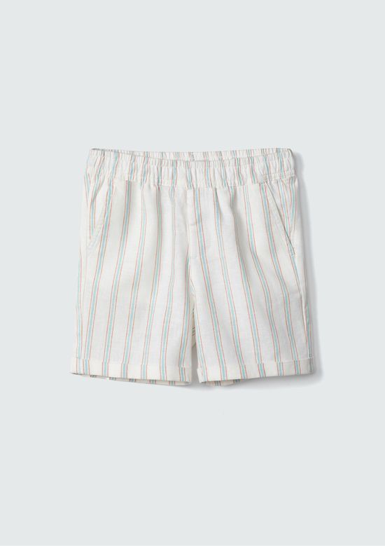 Foto do produto: Shorts Infantil Menino Toddler Com Linho - Off white