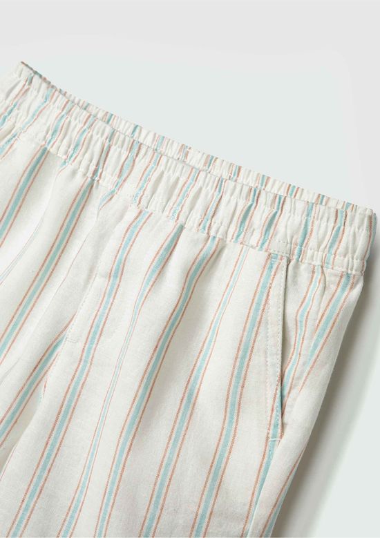 Foto do produto: Shorts Infantil Menino Toddler Com Linho - Off white